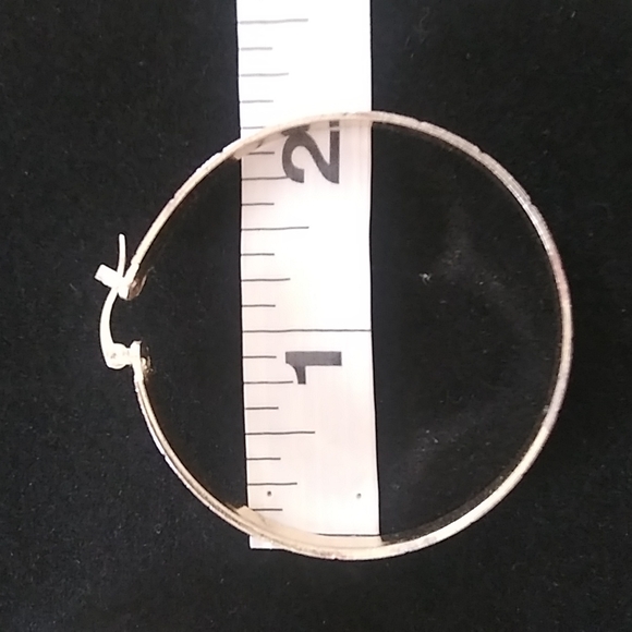 Laminated gold 3 tones XLarge hoops - Picture 5 of 6